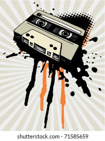 Vintage Tape With Grunge Splash
