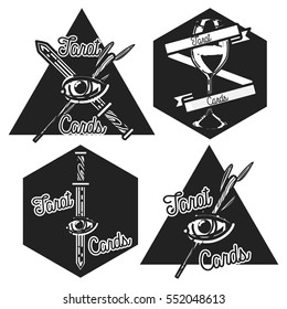 Vintage taro cards emblems