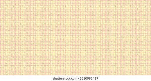 Vintage tartan fabric check, tracery pattern plaid seamless. Spring textile texture vector background in light and peach puff colors palette.
