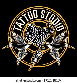 Vintage Tattoo Badge Design Vector emblem 