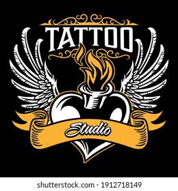 Vintage Tattoo Badge Design Vector emblem 