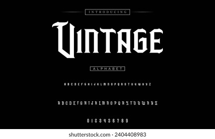 Vintage tattoo font. Font for the tattoo studio logos, alcohol branding, and many others in retro style.