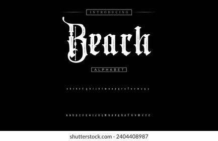 Vintage tattoo font. Font for the tattoo studio logos, alcohol branding, and many others in retro style.