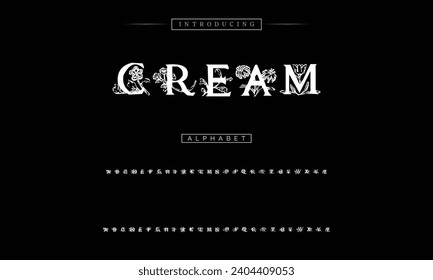 Vintage tattoo font. Font for the tattoo studio logos, alcohol branding, and many others in retro style.