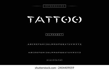 Tipo de letra de tatuaje de época. Fuente para los logotipos del estudio de tatuajes, marca de alcohol y muchos otros de estilo retro.