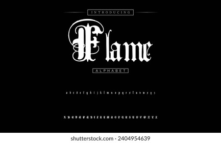 Vintage tattoo font. Font for the tattoo studio logos, alcohol branding, and many others in retro style.