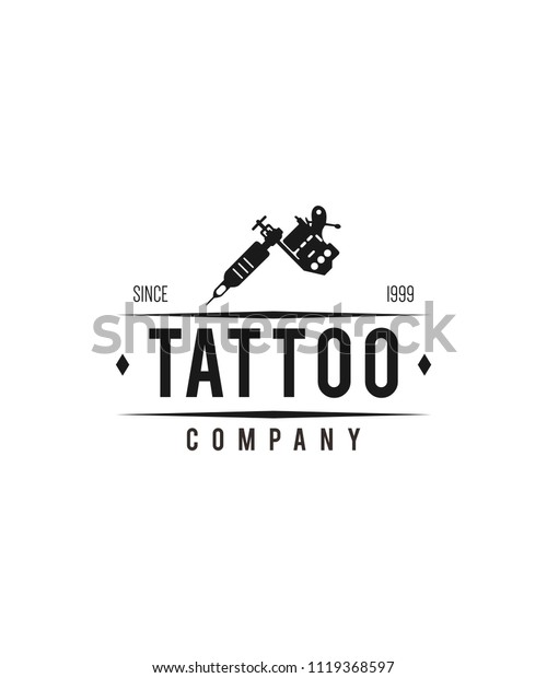 Vintage Tattoo Logo Icon Design Vector Stock Vector Royalty Free 1119368597