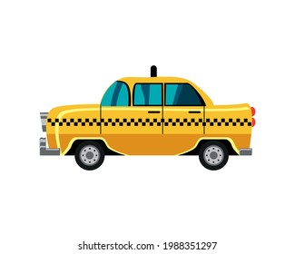 vintage taxi transport isolated icon