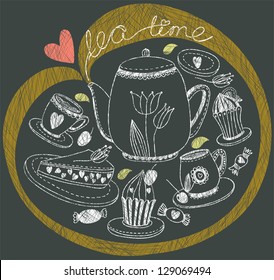 Vintage tea background