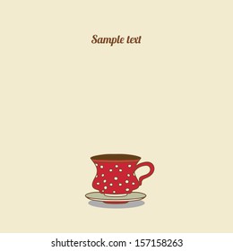 Vintage tea card - vector