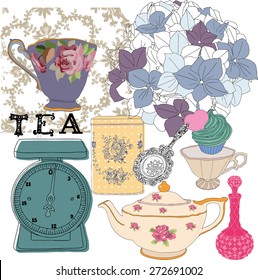 Vintage tea cups -bohemian style