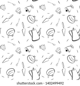 vintage tea porcelain. seamless pattern. suitable for wrapping paper, boxes, for printing on fabric, wallpaper