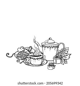 vintage tea vector 