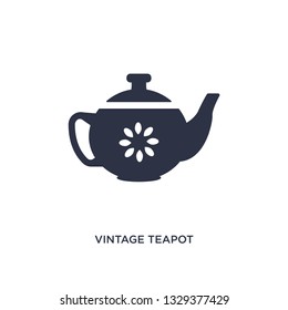 vintage teapot icon. Simple element illustration from bistro and restaurant concept. vintage teapot editable symbol design on white background. Can be use for web and mobile.