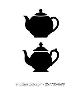 Vintage teapot silhouette icon vector illustration design on white background.