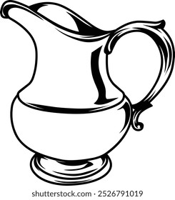 Vector de tetera vintage para el diseño