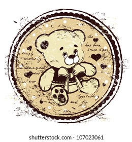 Vintage Teddy Bear illustration