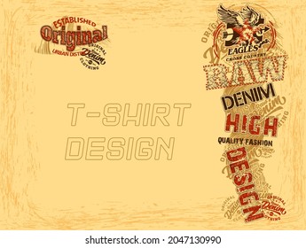 vintage tee print design eps10.