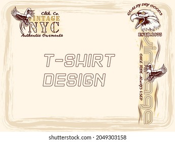 vintage tee print design eps10.