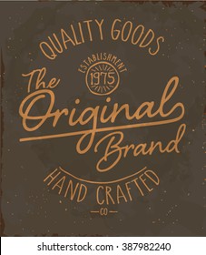 vintage tee print design / vintage typography 