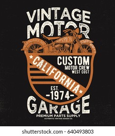 vintage tee print design as vector