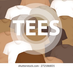 Vintage Tee Shirts Vector Background