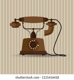 Vintage telephone vector set unique and cool.