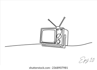  Vintage-TV-Durchlaufzeile, Vektorgrafik