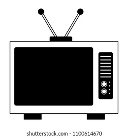 vintage television device retro old