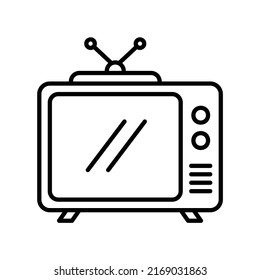 Vintage television icon in line style