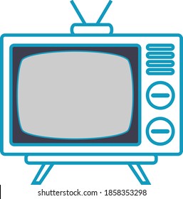 Vintage Television icon vector. Vintage Television on white background. Vintage Television Sign. Vintage Television web site pictogram, mobile app. Logo illustration
