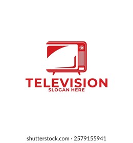 Vintage Television logo design vector. TV or Television channel logo design template