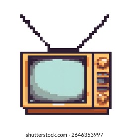 Vintage television set design showcasing retro aesthetics and nostalgic appeal in a vector style illustration