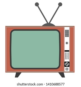 Vintage Television Symbol Concept Web Design Stock Vector (Royalty Free ...