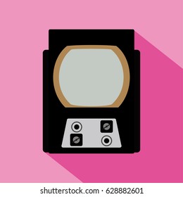 vintage television vector illustration