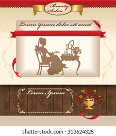 Vintage template for beauty salon web site