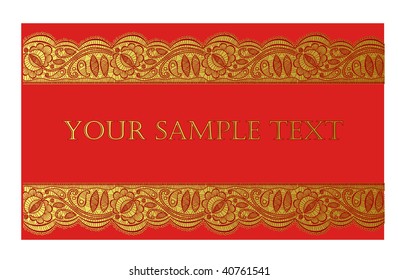  vintage template of business card