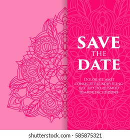 Vintage template design layout for Wedding invitation. Wedding invitation, thank you card, save the date cards, baby shower.