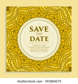Vintage template design layout for Wedding invitation. Wedding invitation, thank you card, save the date cards, baby shower.