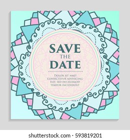 Vintage template design layout for Wedding invitation. Wedding invitation, thank you card, save the date cards, baby shower.