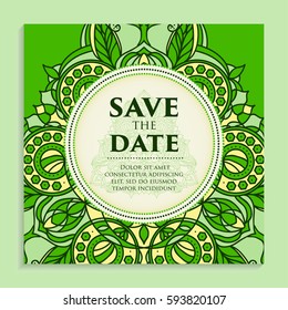 Vintage template design layout for Wedding invitation. Wedding invitation, thank you card, save the date cards, baby shower.