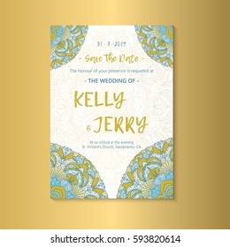 Vintage template design layout for Wedding invitation. Wedding invitation, thank you card, save the date cards, baby shower.