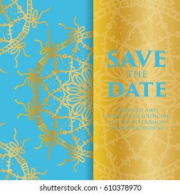 Vintage template design layout for Wedding invitation. Wedding invitation, thank you card, save the date cards, baby shower.