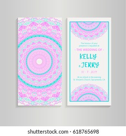 Vintage template design layout for Wedding invitation. Wedding invitation, thank you card, save the date cards, baby shower.