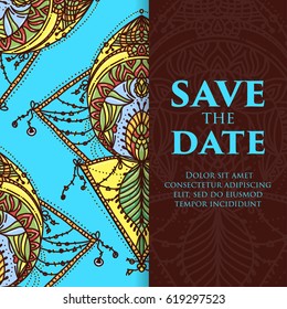 Vintage template design layout for Wedding invitation. Wedding invitation, thank you card, save the date cards, baby shower.