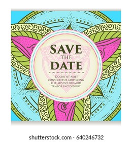 Vintage template design layout for Wedding invitation. Wedding invitation, thank you card, save the date cards