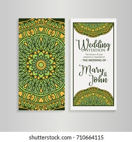 Vintage template design layout for Wedding invitation. Wedding invitation, thank you card, baby shower.