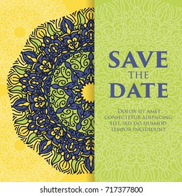 Vintage template design layout for Wedding invitation. Wedding invitation, save the date cards, baby shower.