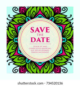 Vintage template design layout for Wedding invitation. Wedding invitation, save the date cards, baby shower.