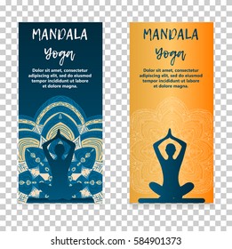 Vintage template design vector illustration of international yoga day. Oriental pattern, vector illustration. Islam, Arabic Indian turkish motifs